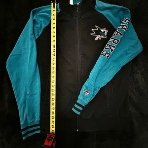 Old time hockey brand San Jose SHARKS zip up sweater